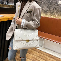 Large Capacity Women Shoulder Messenger Bag PU Leather Tote Crossbody Handbag