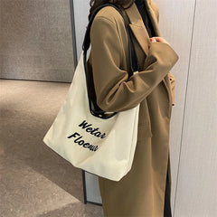 Large Capacity Retro Canvas Shoulder Bag Women's Tote Bag