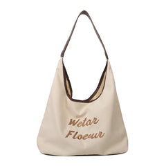 Large Capacity Retro Canvas Shoulder Bag Women's Tote Bag