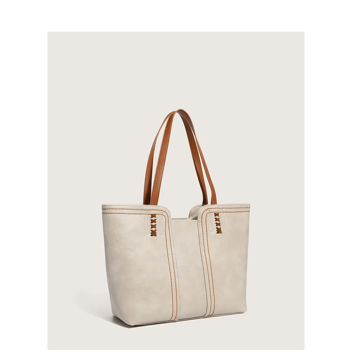 Large Retro Shoulder Bag PU Leather High Female Handbag