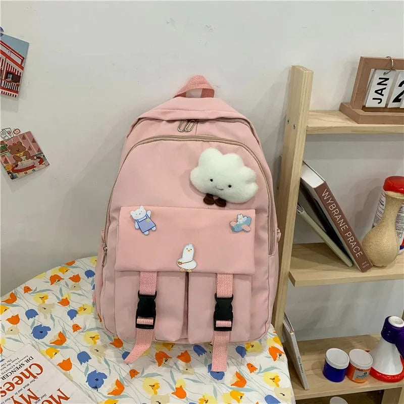 Large Capacity School Backpack Female Waterproof Student Schoolbag