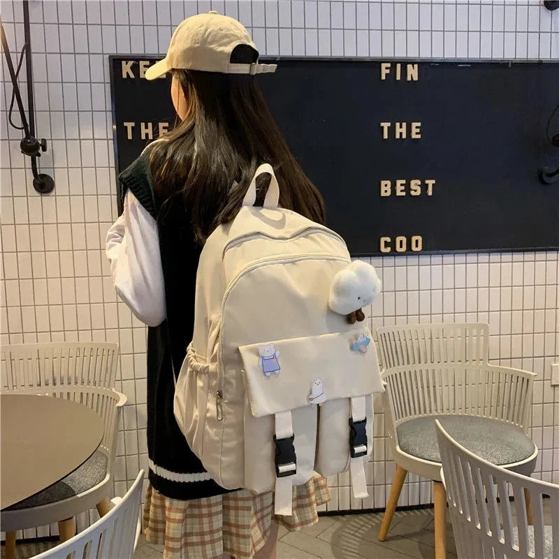 Large Capacity School Backpack Female Waterproof Student Schoolbag