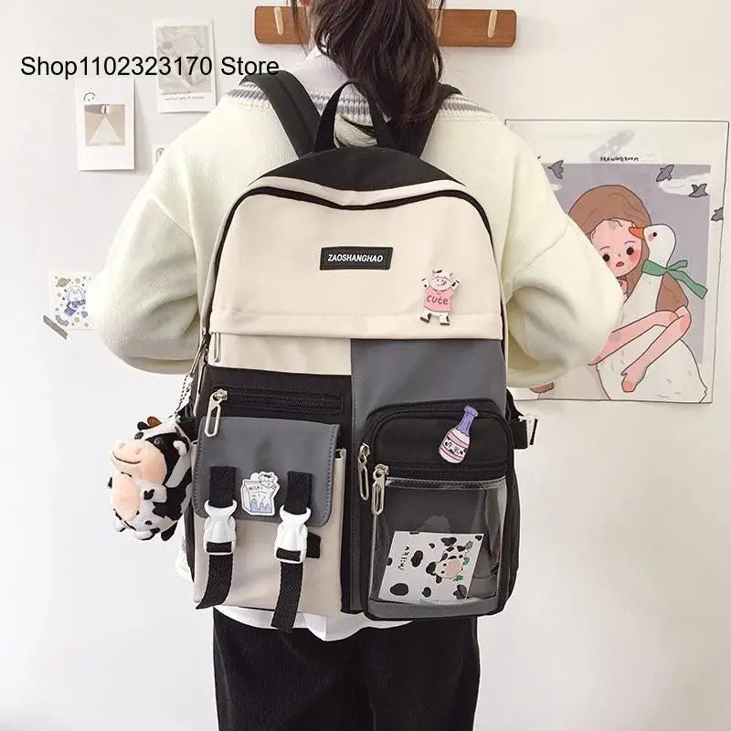 Large Capacity School Bags for Teenager Girls Women Backpack Waterproof