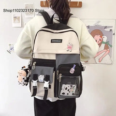 Large Capacity School Bags for Teenager Girls Women Backpack Waterproof