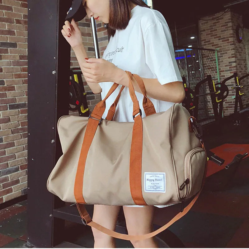 Large Capacity Shoe Bag Shoulder Fitness Bag Women Luggage