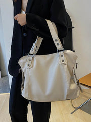 Large Capacity Shopper Tote Bag for Women Pu Leather Underarm Female Shoulder Cr