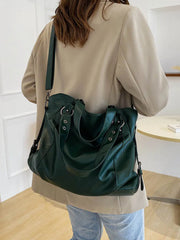 Large Capacity Shopper Tote Bag for Women Pu Leather Underarm Female Shoulder Cr