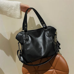 Large Capacity Shopper Tote Bag for Women Pu Leather Underarm Female Shoulder Cr