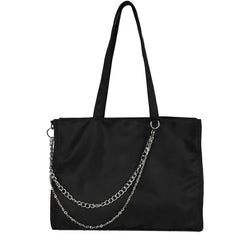 Large Capacity Women's Shopper Bag with Chain, Waterproof Travel Handbags