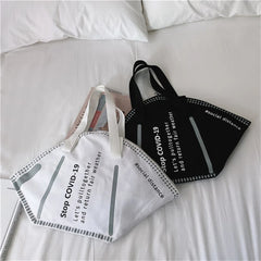 Large Capacity Shoulder Bag Creative Canvas Bag