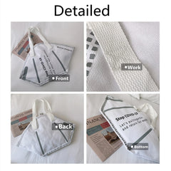 Large Capacity Shoulder Bag Creative Canvas Bag