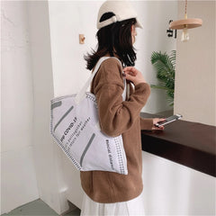 Large Capacity Shoulder Bag Creative Canvas Bag