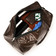 Large Capacity Travel Duffel Bag in PU Leather