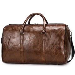 Large Capacity PU Leather Travel Duffel Bag for Short-Distance Travel
