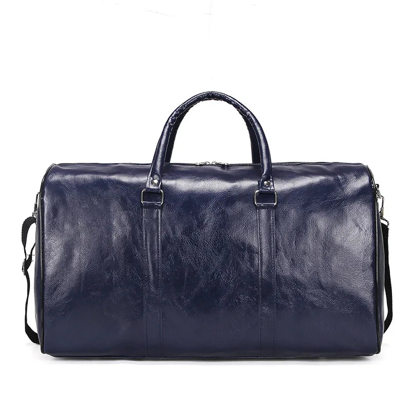 Large Capacity Travel Bag Soft PU Leather Duffel Bag