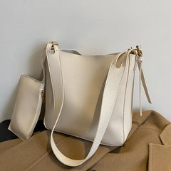 Large Capacity Shoulder Bag Retro Bucket Bags Women's Child Mother Bag