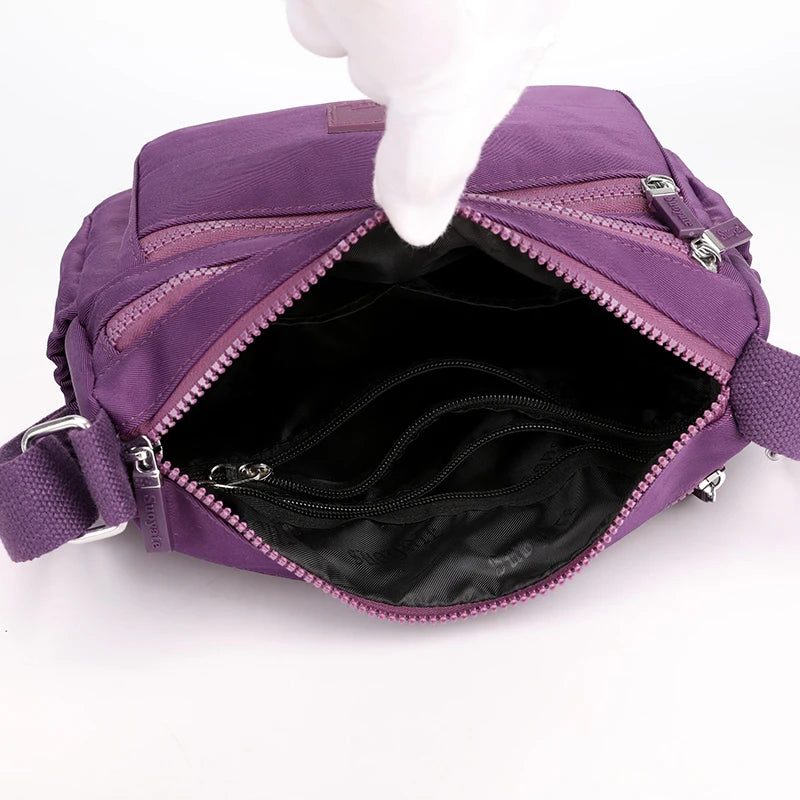 Large Capacity Shoulder Bag For Women Casual Waterproof Nylon Crossbody Bag