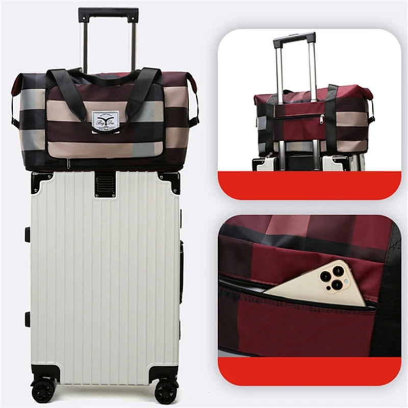 Large Capacity Duffel Bag with Shoes Compartment, Sports Travel Bag