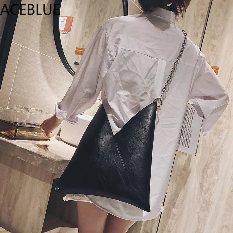 Women's High Leather Crossbody Bag Messenger Bag