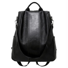 Large Capacity School Backpack for Teenage Girl PU Leather Travel