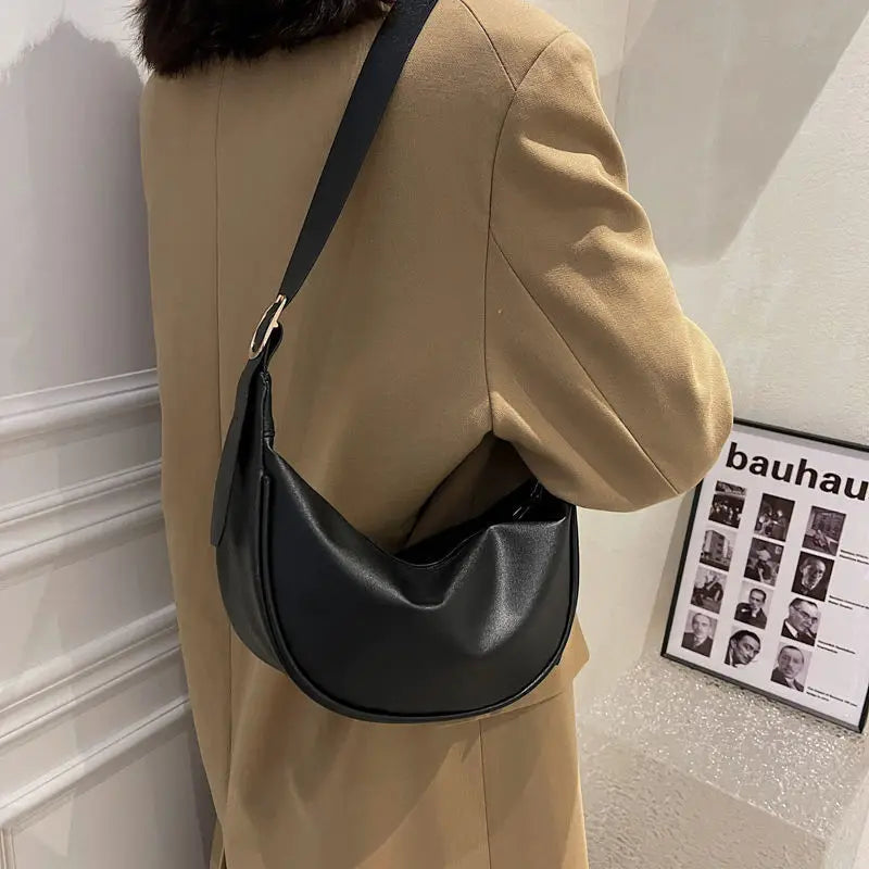 Large Capacity Women's Shoulder Bags PU Leather Hobos