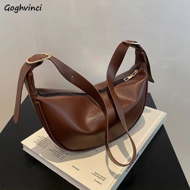 Large Capacity Women's Shoulder Bags PU Leather Hobos