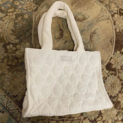 Large Capacity Shoulder Bags Women Cotton Fabric Outdoor Casual Tote Bag