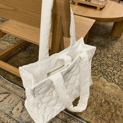 Large Capacity Shoulder Bags Women Cotton Fabric Outdoor Casual Tote Bag