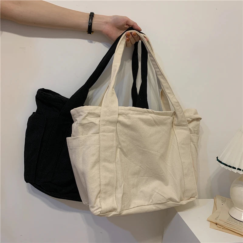 Large Capacity Shoulder Bags Women Solid Underarm Harajuku Casual Handbags