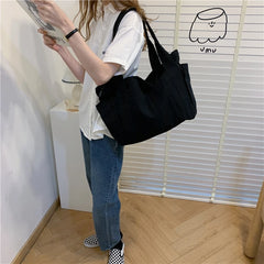 Large Capacity Shoulder Bags Women Solid Underarm Harajuku Casual Handbags