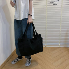 Large Capacity Shoulder Bags Women Solid Underarm Harajuku Casual Handbags