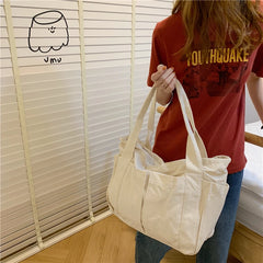 Large Capacity Shoulder Bags Women Solid Underarm Harajuku Casual Handbags