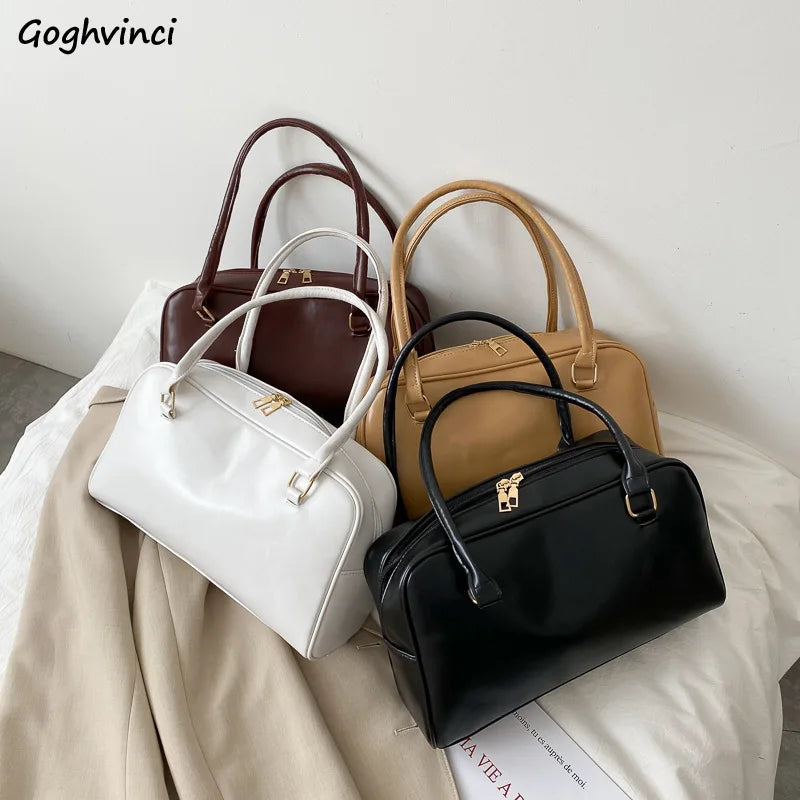 Large Capacity Shoulder Bags Women Vintage Travel Office Lady Underarm Tote Bag