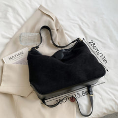 Winter PU Leather Crossbody Bag Large Capacity Shoulder Bag for Women