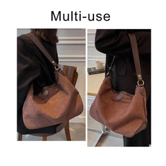 Winter PU Leather Crossbody Bag Large Capacity Shoulder Bag for Women