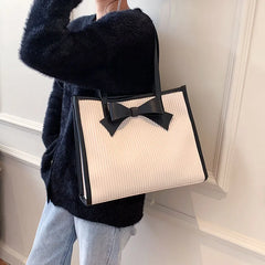 Large Capacity Shoulder Bags for Women Casual Big Tote Bag Bow-knot