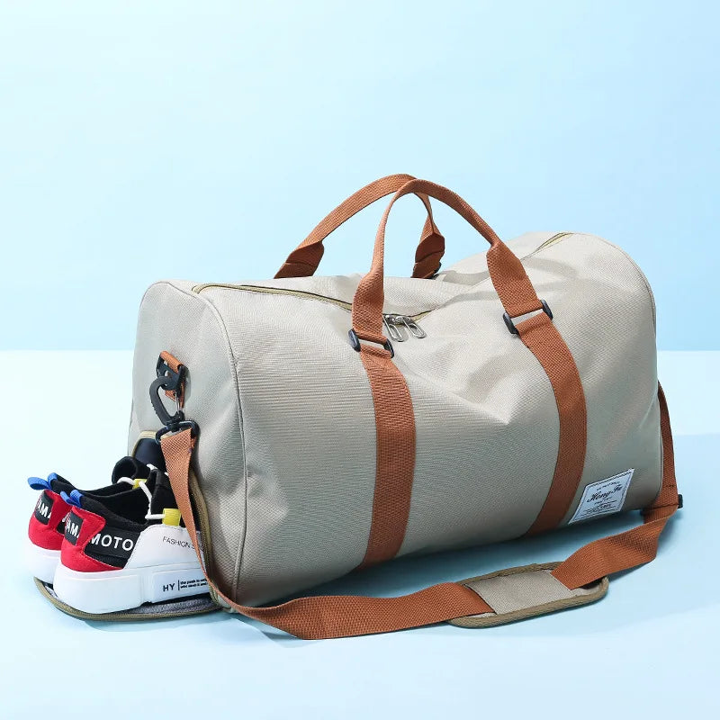 Large Capacity Shoulder Fitness Bag Unisex Travel Handbag