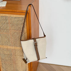Large Capacity Canvas Shoulder Bag for Autumn Winter