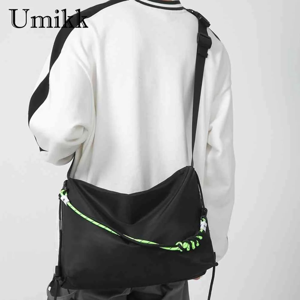 Large Capacity Shoulder Tote Bag with Green Ribbon for Travel Sports