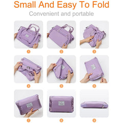 Large Capacity Shoulder Travel Bag Luggage Organizer Tote Foldable Duffle