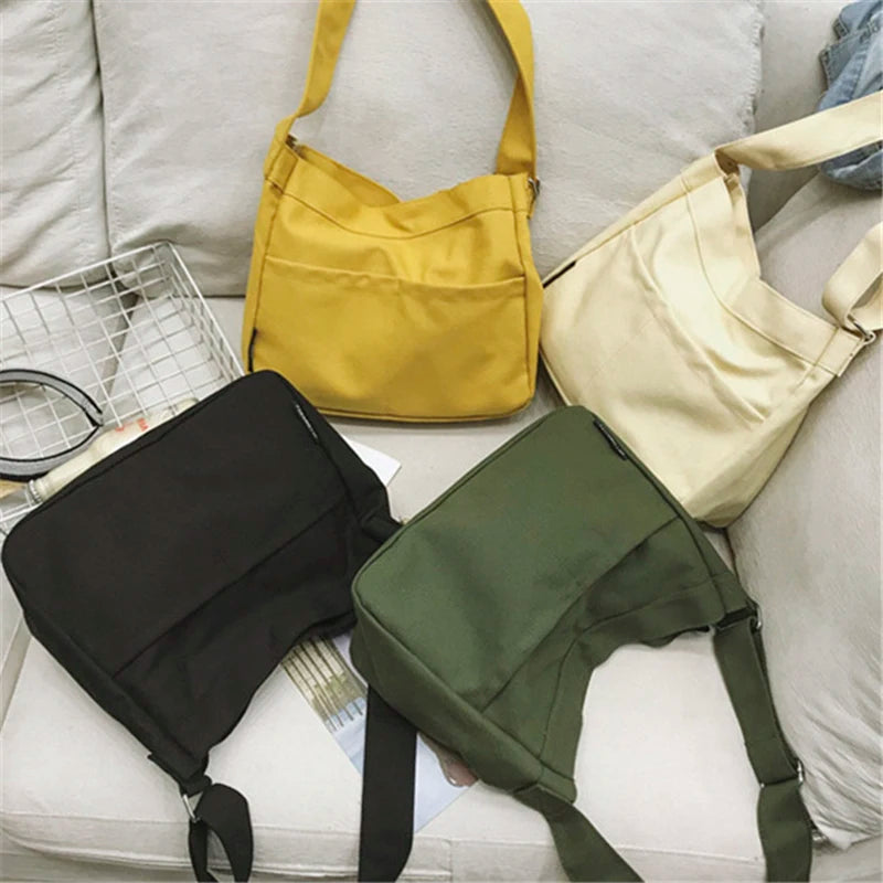 Large Capacity Shoulder Women's Bag Female Canvas Messenger Crossbody Casual Tot