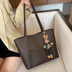 Large Capacity Single Shoulder Bag For Women High Soft PU Ladies Casual Tote Sho