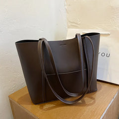 Large Capacity Single Shoulder Bag For Women High Soft PU Ladies Casual Tote Sho