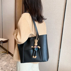 Large Capacity Single Shoulder Bag For Women High Soft PU Ladies Casual Tote Sho