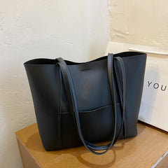 Large Capacity Single Shoulder Bag For Women High Soft PU Ladies Casual Tote Sho
