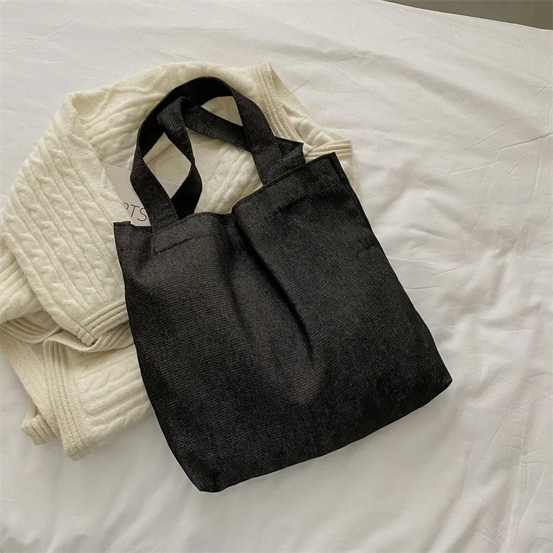 Large Capacity Soft Denim Shoulder Bags Women Retro Underarm Handbags