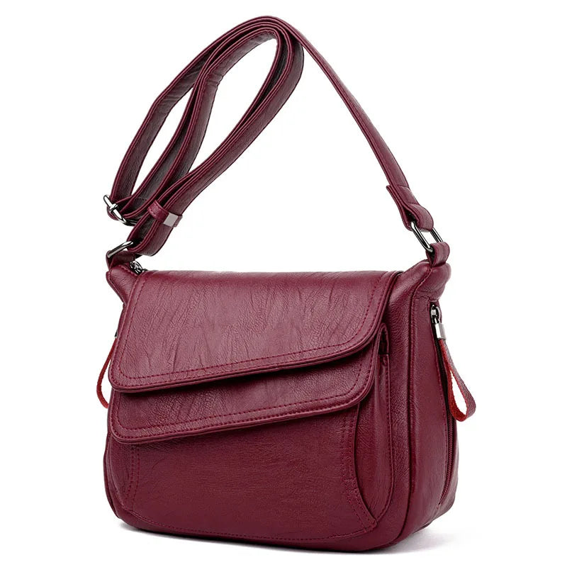 Large Soft Leather Handbags Women Shoulder Messenger Bags Sweet Bolsa Feminina