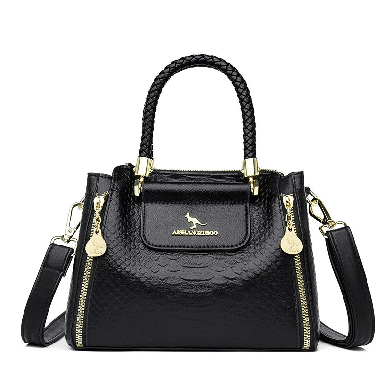 Large Capacity Soft Leather Shoulder Crossbody Bags for Women