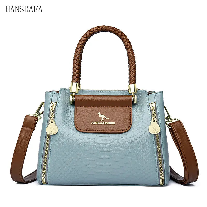 Large Capacity Soft Leather Shoulder Crossbody Bags for Women