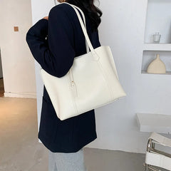 Soft Women's One Shoulder Bag Solid PU Leather Travel Handbags